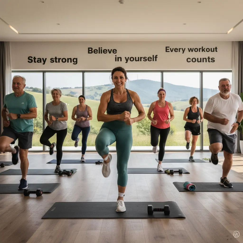 Изображение на жена, която медитира в спокойна обстановка, обградена от зеленина.